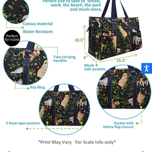 Sloth Utility Tote - Picture 5 of 5